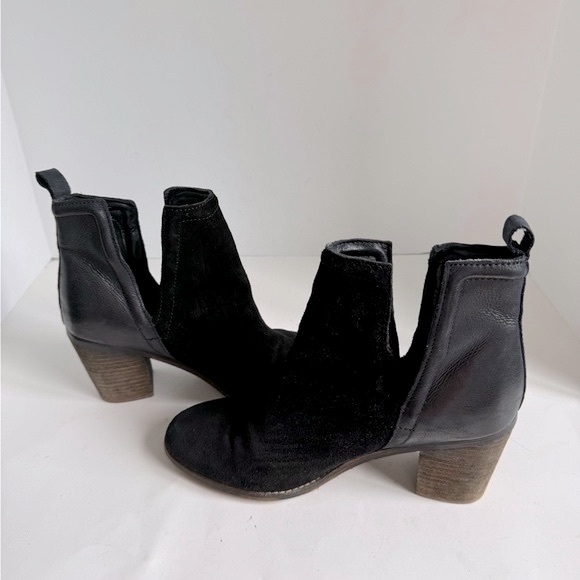 Diba True Later On Black Suede and Leather Combo Booties size 10 - Picture 4 of 6